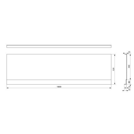 DIRECT grzejnik z bocznym przyłączem 450x1320mm czarny mat ILR34B Aqualine