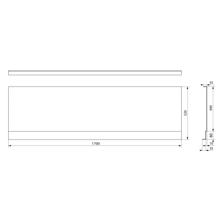 DIRECT grzejnik łazienkowy DIRECT grzejnik z bocznym przyłączem 600x1680mm czarny mat ILR66B Aqualine