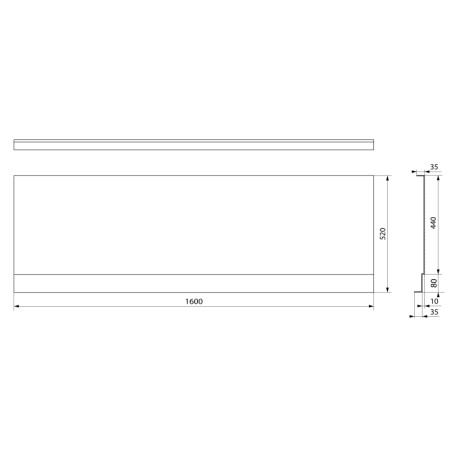 DIRECT grzejnik z bocznym przyłączem 600x1320mm czarny mat ILR36B Aqualine