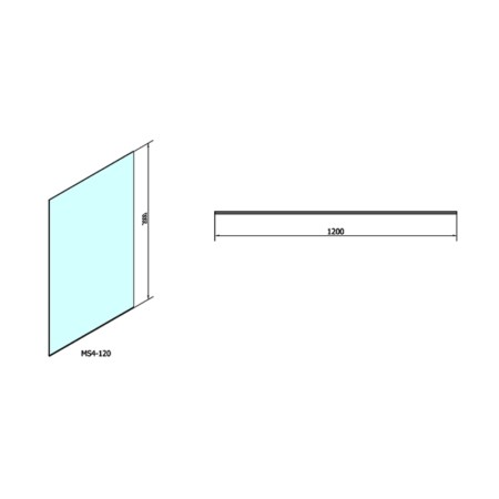 Polysan MODULAR SHOWER jednoczęściowa ścianka WALK-IN 1200mm MS4-120