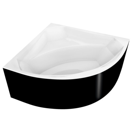Polysan ROSANA wanna narożna 136x136x63cm biała/czarna 64119MB