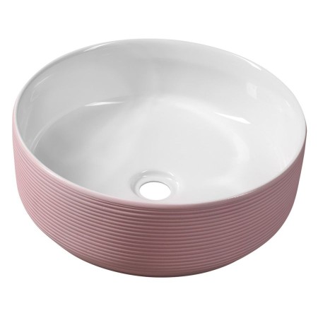 ARDEA ceramiczna umywalka nablatowa średnica 41cm różowa AR041 Sapho