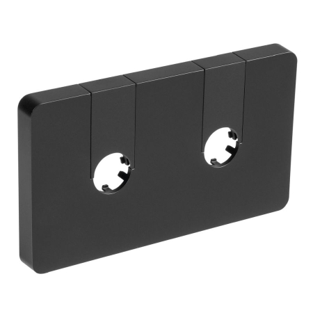 Q-START rozeta maskująca zespolona do zaworów o rozstawie czarny mat QS515B Aqualine