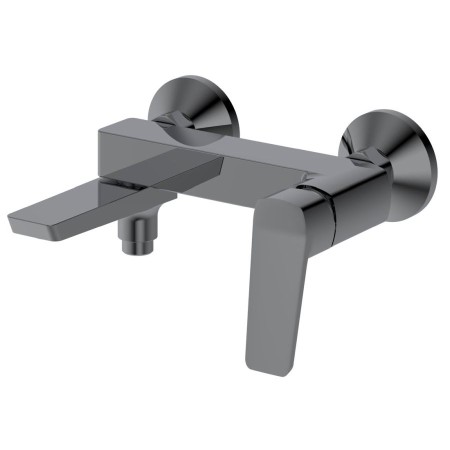 FLERY bateria wannowa/prysznicowa ścienna z obrotową wylewką gun metal FY010GM Aqualine