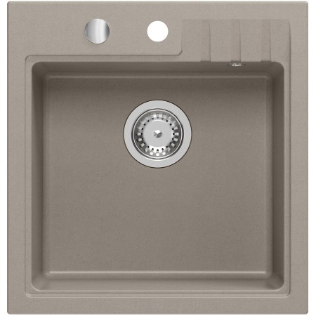 Zlewozmywak granitowy jednokomorowy 50x52cm taupe GR1042 Sapho