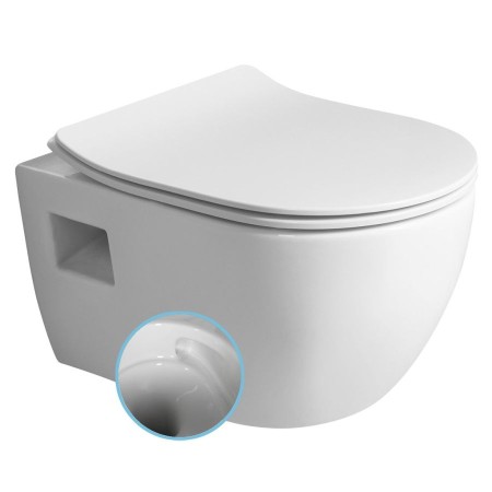 LUNA wc wiszące Vortex Rimless 355x49cm biały 201.331.4 Bruckner