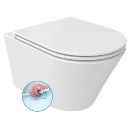 PACO SHORT wc wiszące Rimless 36x475cm biały PZ1012SH Sapho