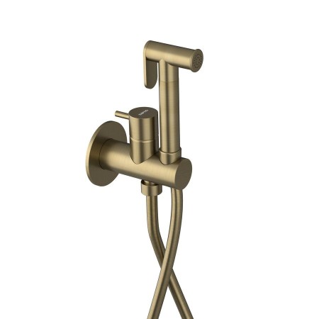 ULTRAMIX bateria podtynkowa do bidetu z prysznicem Stop okrągły złoto mat UT013G Sapho