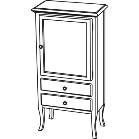 Sapho RETRO szafka 60x120x38cm starobiała prawa 1691