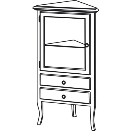 Sapho RETRO szafka narożna 60x120x47cm starobiała lewa 1692