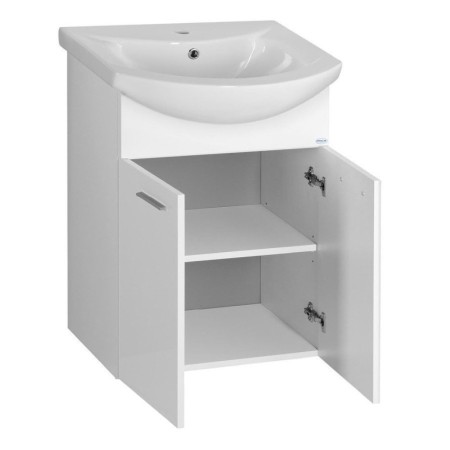 Aqualine ZOJA szafka umywalkowa 50.5x74x30cm biała 51055A