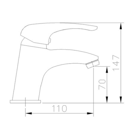 Aqualine KASIOPEA bateria umywalkowa bez odpływu chrom 1107-02