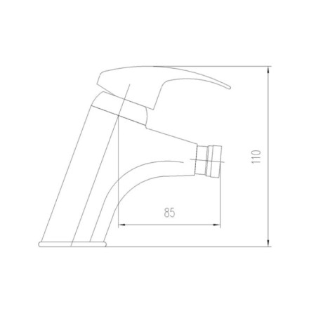 Aqualine KASIOPEA bateria bidetowa chrom 1107-03