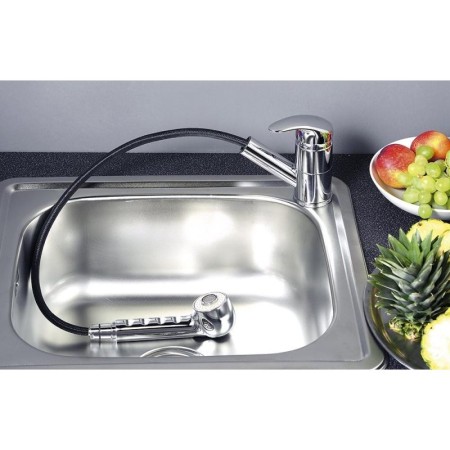 Aqualine KASIOPEA bateria kuchenna z wysuwanym prysznicem chrom 1107-70