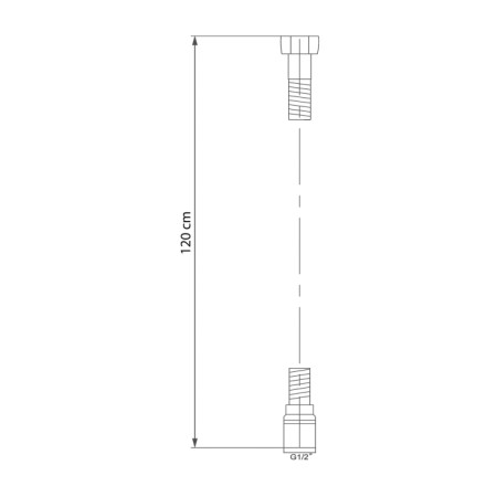 Sapho SOFTFLEX wąż prysznicowy plastikowy gładki 120cm srebrny/chrom 1208-10