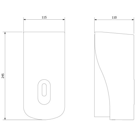 Aqualine Dozownik mydła 1000 ml biały 1319-73