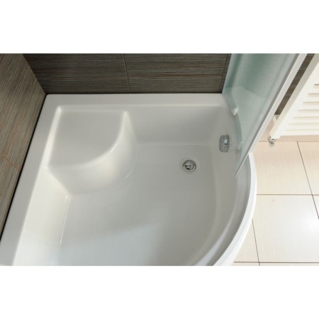 Aqualine Brodzik prysznicowy akrylowy półokrągły 90x90x28cm z nóżkami R550 C93