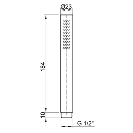 Sapho MINIMAL rączka prysznicowa 184mm stal nierdzewna MI097