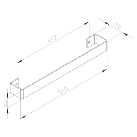 Sapho MAGNIFICA wieszak na ręczniki 510x80 mm stal nierdzewna polerowana IRPA13