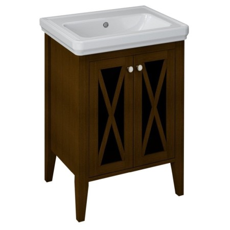 Sapho CROSS szafka umywalkowa 55x81x43cm mahoń CR060