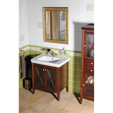 Sapho CROSS szafka umywalkowa 55x81x43cm mahoń CR060