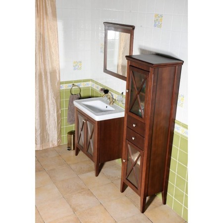 Sapho CROSS szafka umywalkowa 55x81x43cm mahoń CR060