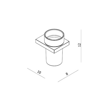 Sapho QUINNY kubek chrom QE514