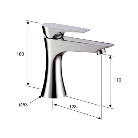 Sapho AXAMITE bateria umywalkowa chrom AX02