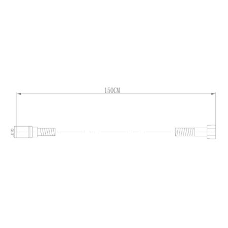 Sapho LUX wąż prysznicowy rozciągliwy 150-180cm chrom FSACC293