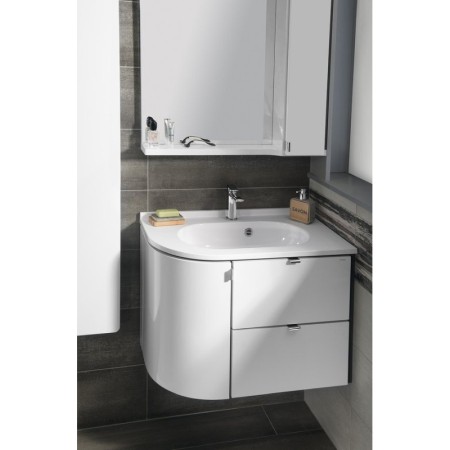 Sapho PULSE szafka umywalkowa 75x52x45 cm prawa biała/antracyt PU076-3034