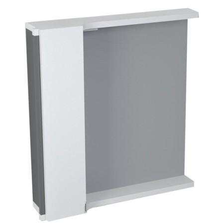 Sapho PULSE szafka z lustrem oświetlenie LED 75x80x17cm lewa biała/antracyt PU077-3034