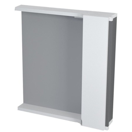 Sapho PULSE szafka z lustrem oświetlenie LED 75x80x17cm prawa biała/antracyt PU078-3034