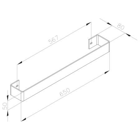 Sapho MAGNIFICA wieszak na ręczniki 650x80 mm stal nierdzewna mat IRPA19