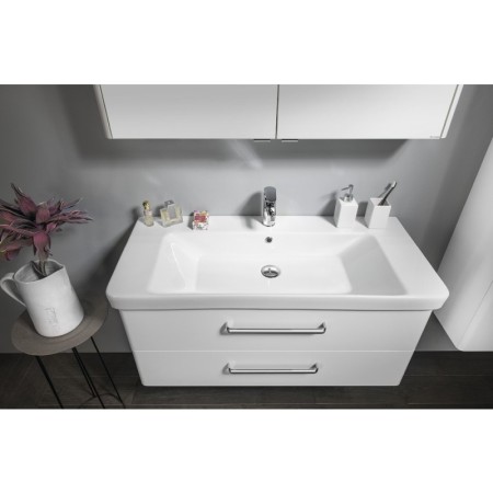 Sapho THEIA szafka umywalkowa 1014x43.5x442cm 2 szuflady biała TH105-3030