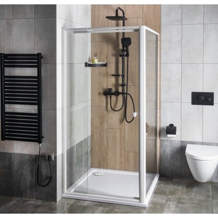 Aqualine AMICO drzwi prysznicowe zawiasowe 740-820x1850mm szkło czyste G70
