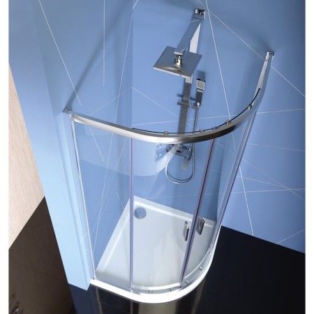 Polysan EASY LINE kabina prysznicowa półokrągła 900x900mm L/R szkło czyste EL2615