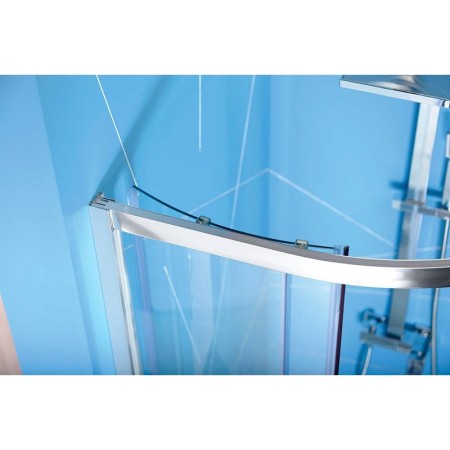 Polysan EASY LINE kabina prysznicowa półokrągła 900x900mm L/R szkło czyste EL2615