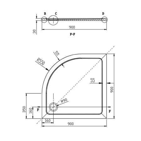 Gelco PROMOCJA kabina prysznicowa półokrągła 900x900x1900mm szkło czyste AG4290