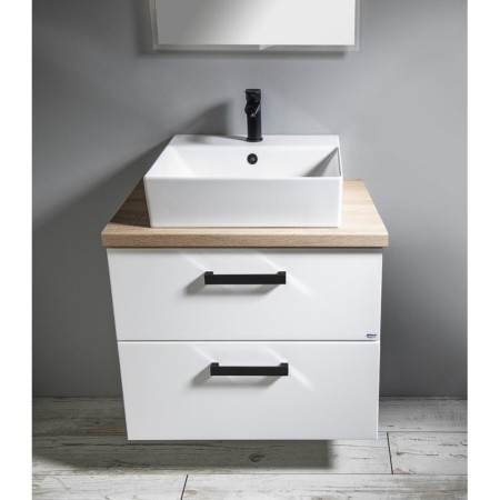 Aqualine VEGA szafka umywalkowa 72x57.6x43.6cm 2 szuflady biała VG073