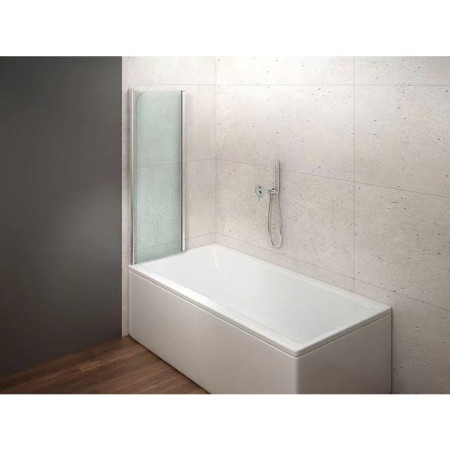 Aqualine WILA parawan wannowy 900x1400 mm składany chrom szkło czyste AQ5742