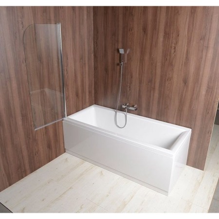 Aqualine VILMA parawan wannowy 60x140cm chrom szkło czyste AQ6014