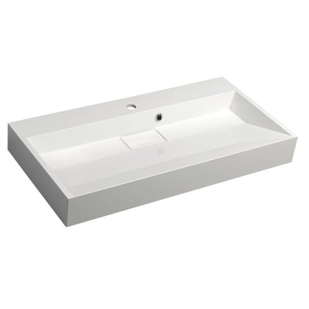 Sapho AMUR umywalka kompozytowa z pokrywą odpływu 90x46cm biały 55032