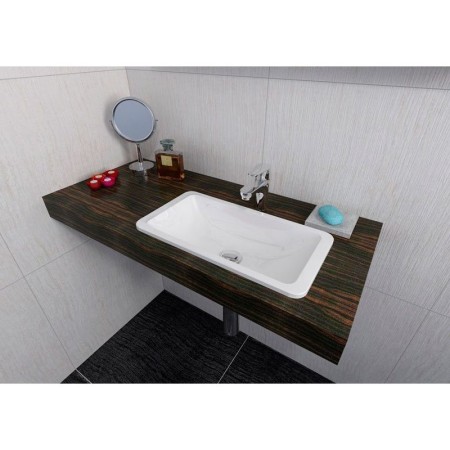 Sapho KAMA umywalka kompozytowa 50x26cm biała wpuszczana w blat 50134