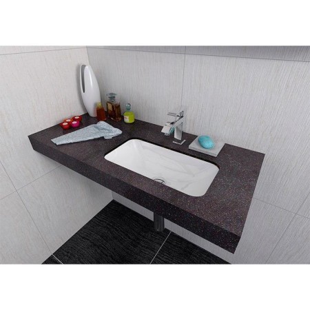 Sapho KAMA umywalka kompozytowa 50x26cm biała wpuszczana w blat 50134
