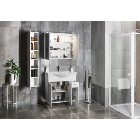Aqualine KERAMIA FRESH szafka umywalkowa 74.5x74x347cm biała 50082A