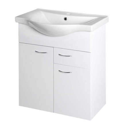 Aqualine KERAMIA FRESH szafka umywalkowa 1 szuflada 60.6x74x34cm biała 50064A