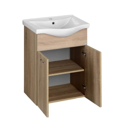 Aqualine KERAMIA FRESH szafka umywalkowa 511x74x34cm dąb platin 50058