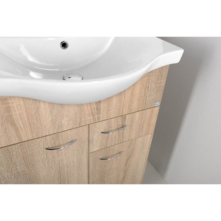 Aqualine KERAMIA FRESH szafka umywalkowa 1 szuflada 60.6x74x34cm dąb platin 50066