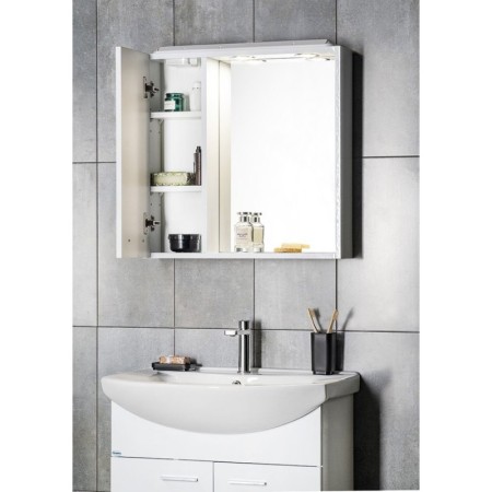 Aqualine ZOJA/KERAMIA FRESH szafka z lustremm i oświetleniem LED 60x60x14cm lewa biały 45021