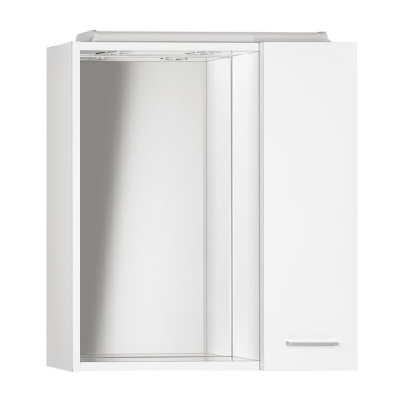 Aqualine ZOJA/KERAMIA FRESH szafka z lustrem i oświetleniem LED 60x60x14cm prawa biały 45022
